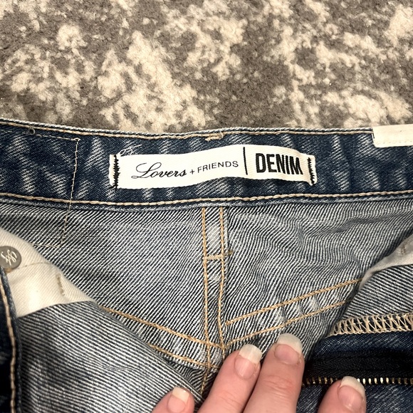 Lovers+Friends Jarrett Blue Wyatt High Rise A-Line USA Made Denim Skirt - Sz 26 - Picture 4 of 8